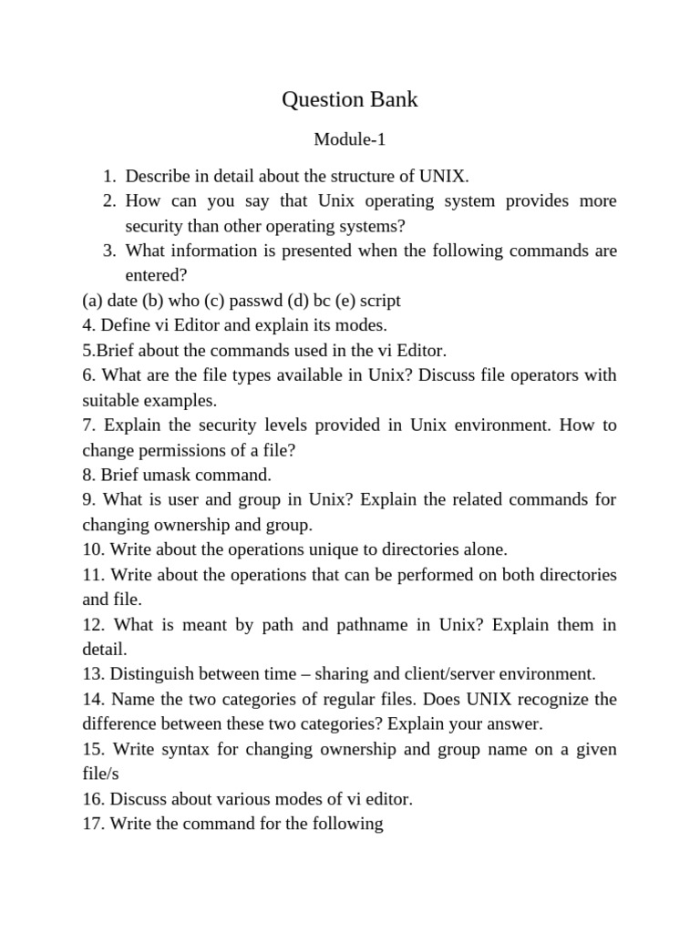 Question Bank | PDF | Computing | Computers
