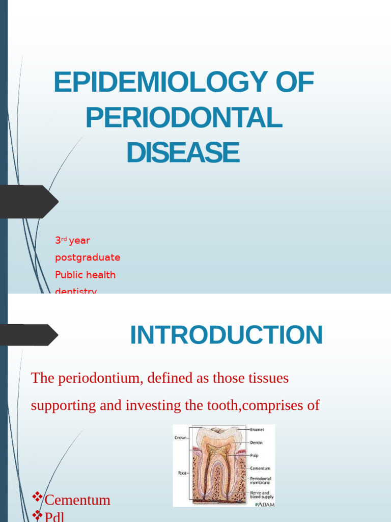 Epidemiology of Periodontal Diseases Slide Share | PDF