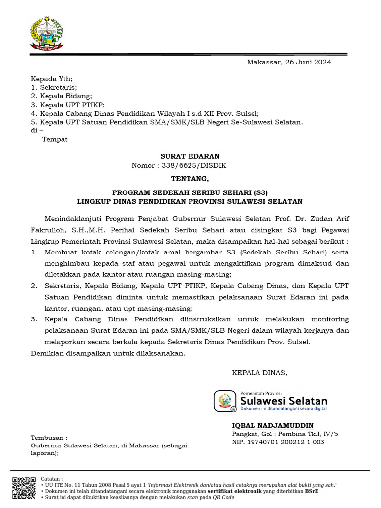 Surat Edaran | PDF