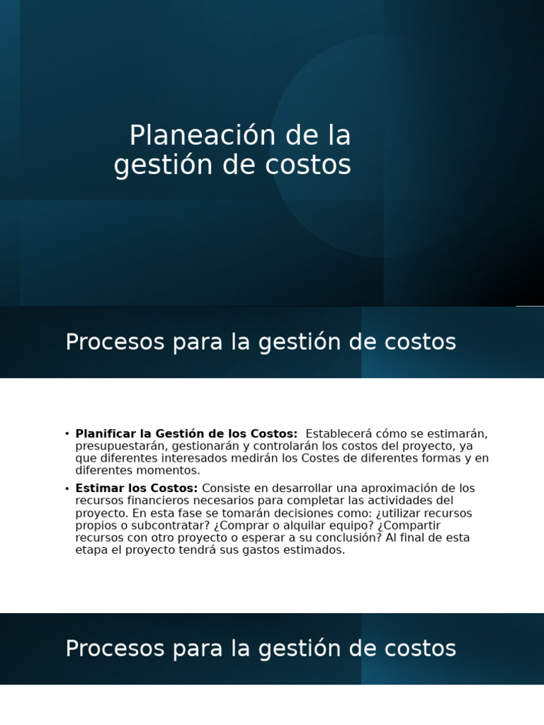 Gestión de Costos en Proyectos | PDF | Presupuesto | Negocios