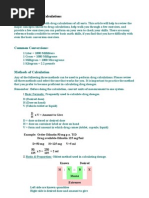 IV Flow Rate and Drug Calculation Guide | PDF | Intravenous Therapy ...