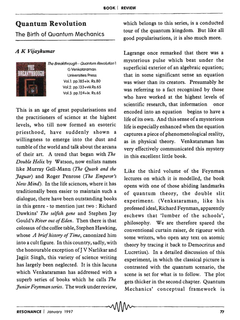 Quantum Revolution: The Birth of Quantum Mechanics | PDF