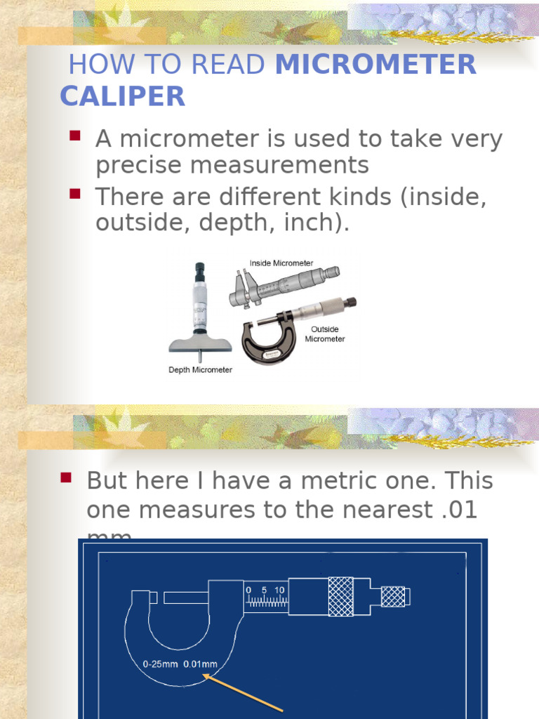 Calipers and Micrometers | PDF