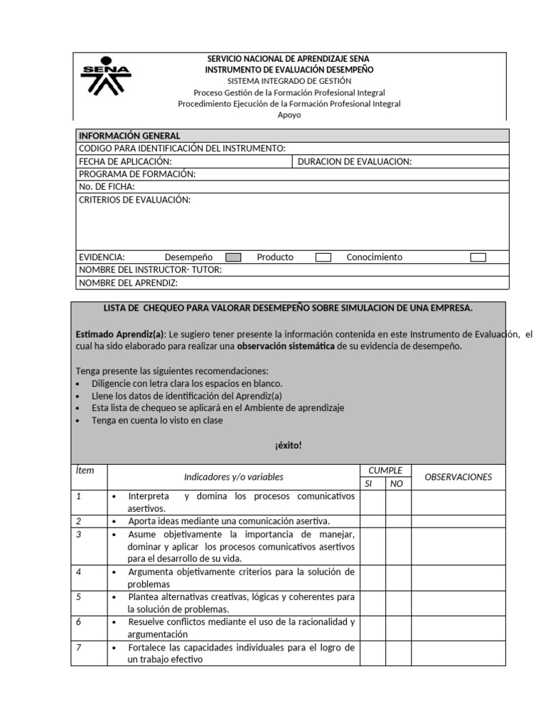EJEMPLO3 | PDF | Evaluación | Crecimiento personal y profesional