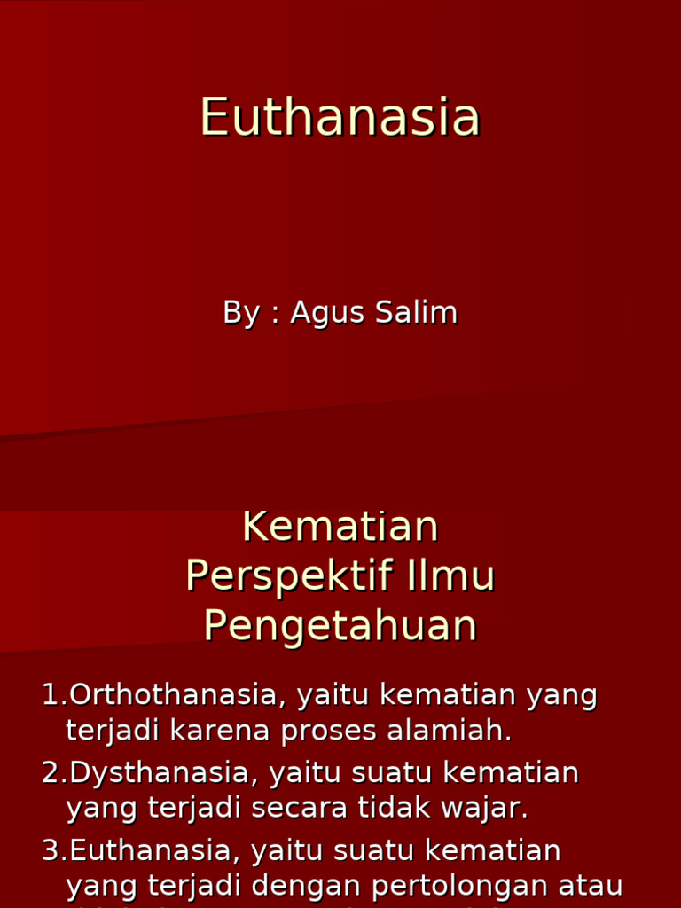 Euthanasia | PDF
