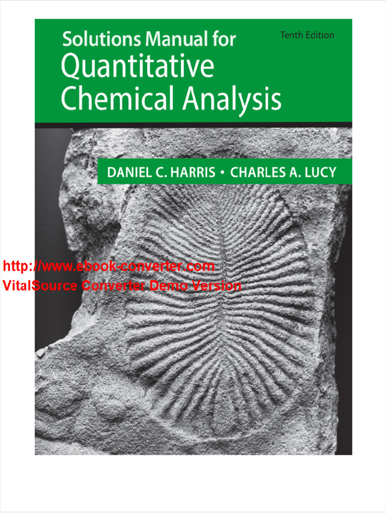Harris 분석화학 10판 Sol (Chapter 1-13) | PDF