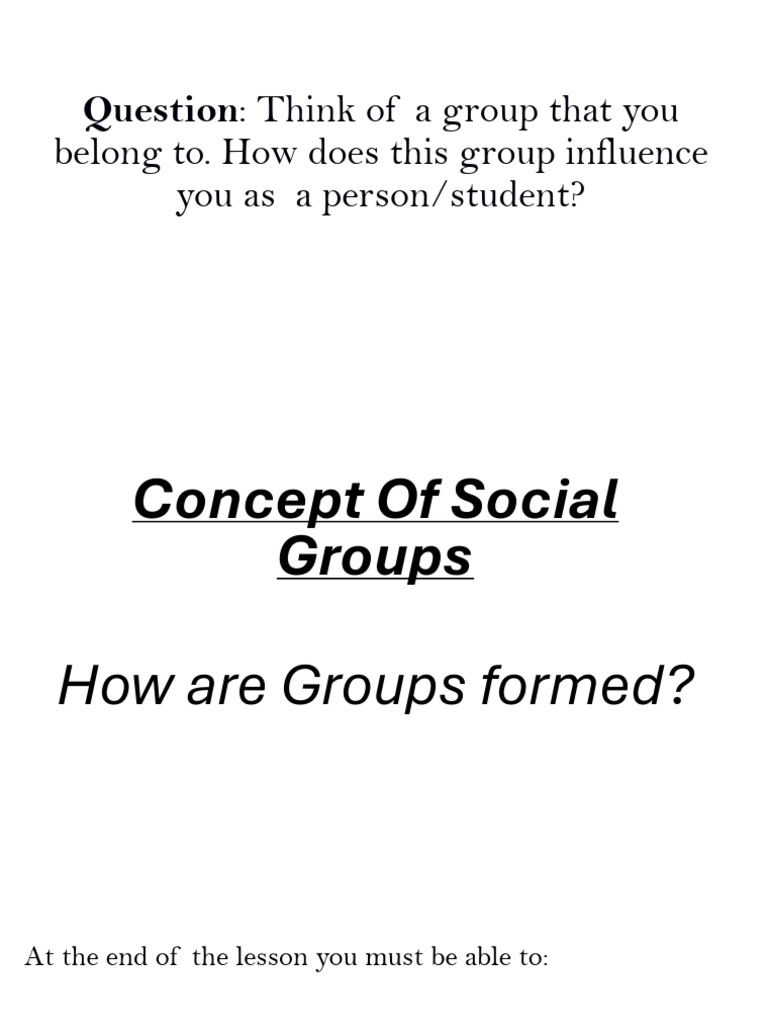 UCSP Ppt7 Social Group SC | PDF