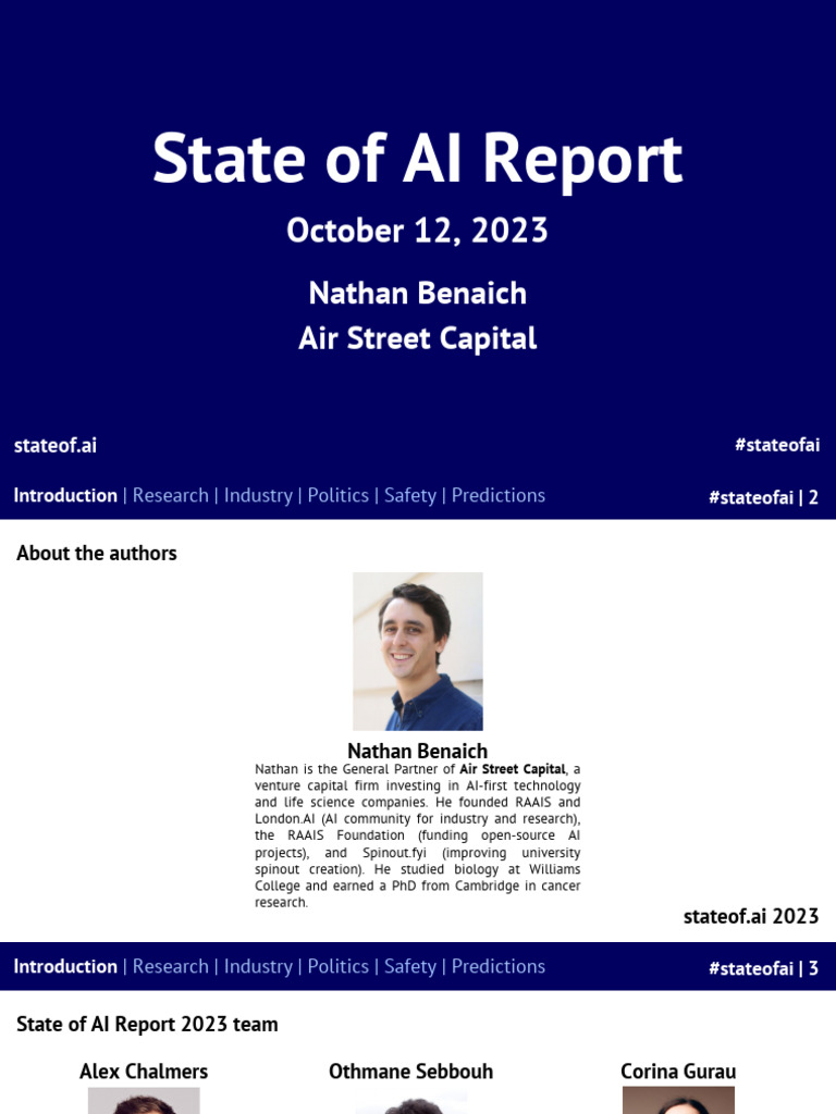State of AI Report 2023 | PDF
