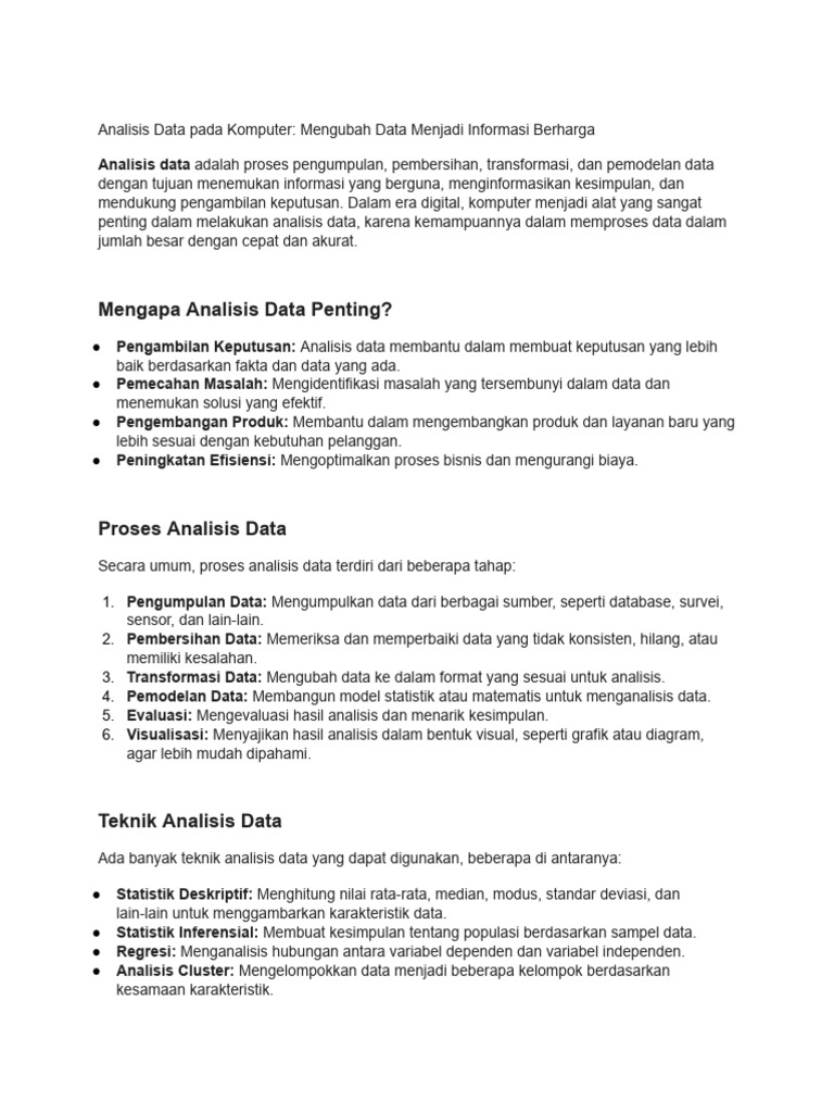 Materi Tentang Analisis Data Pada Komputer Pdf