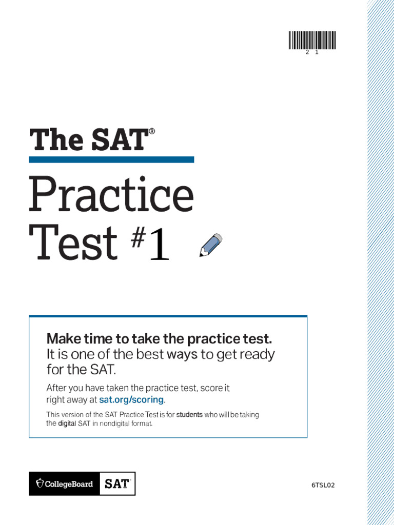 SAT Practice Test 1 With Answer Key and Scoring Info | PDF