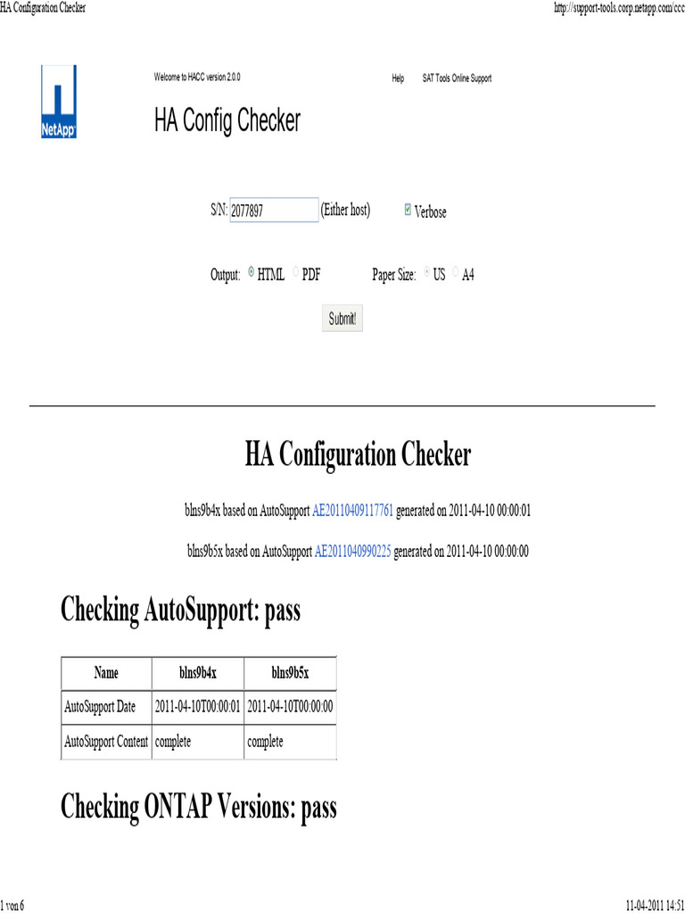 HA Configuration Checker Blns9b4x Blns9b5x | PDF | Network Protocols ...