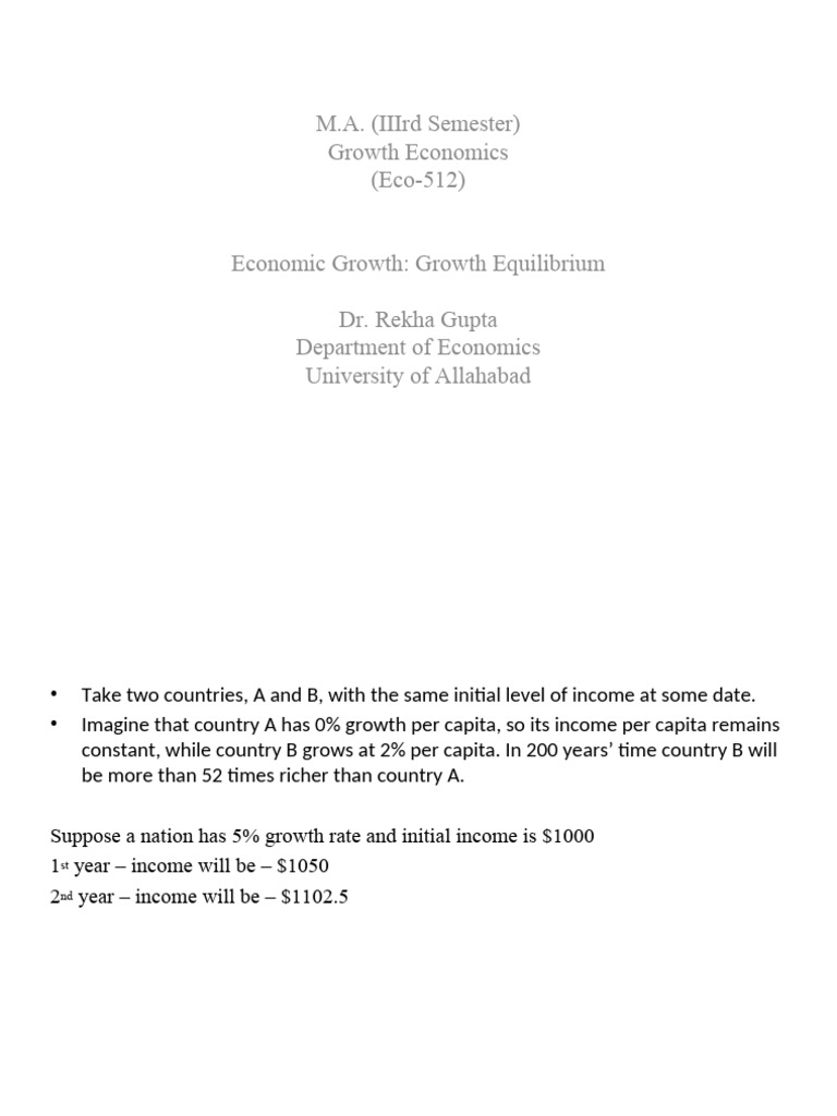 Growth Economics: Equilibrium Analysis | PDF | Economic Equilibrium ...