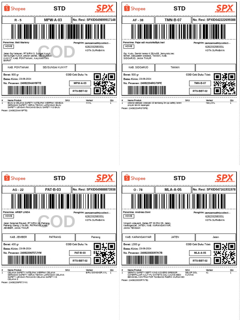 Label Pengiriman - Reguler-6 - 9 | PDF