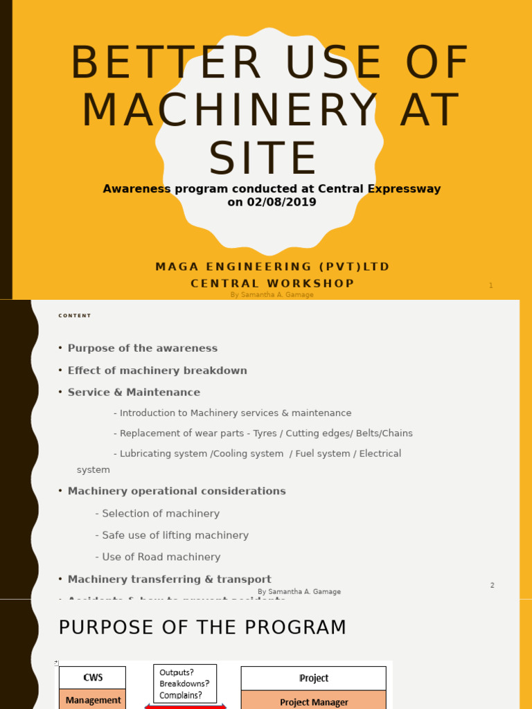 Better Use of Machinery at Site 2 | PDF | Crane (Machine) | Tire