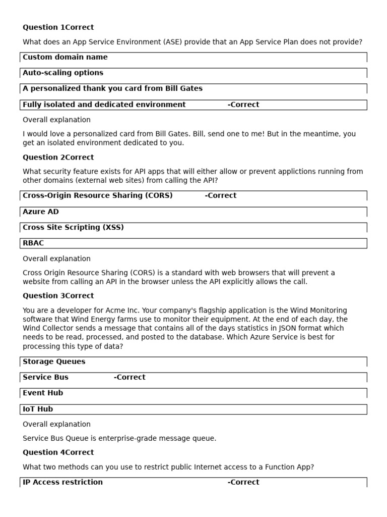 Az204 Theory Test | PDF