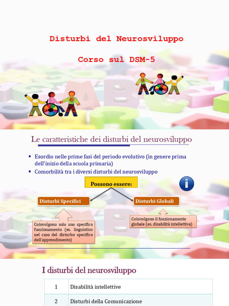 Slide Disturbi Neurosviluppo | PDF