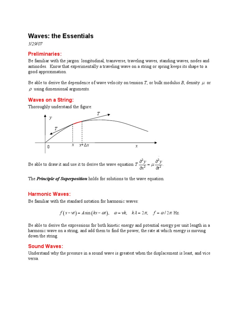 Waves Essentials | PDF | Science & Mathematics