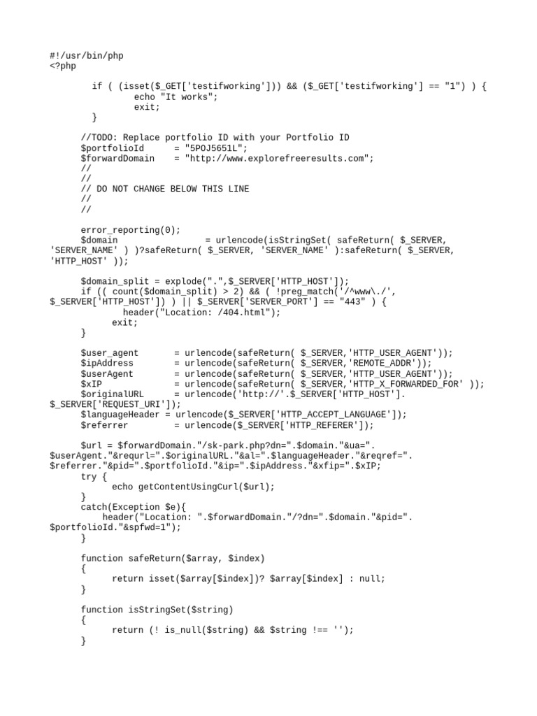 PHP Script for URL Handling and Redirects | PDF | Web Design ...