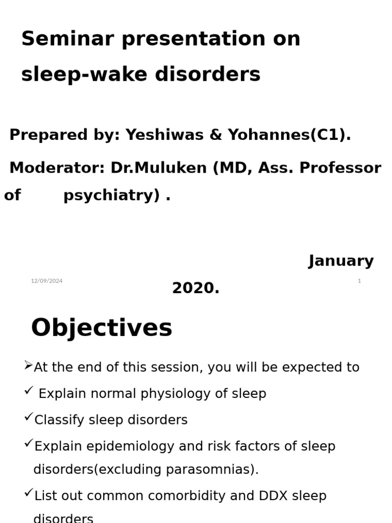 Sleep Disorder | PDF
