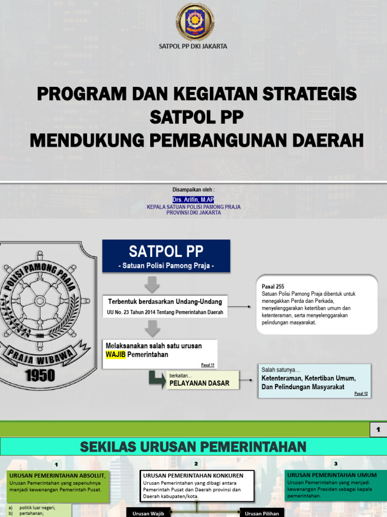 Program Strategis Satpol PP DKI Jakarta | PDF
