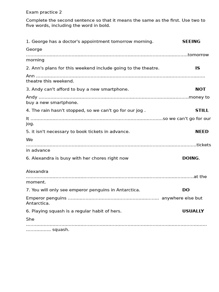 Exam Practice 2 | PDF