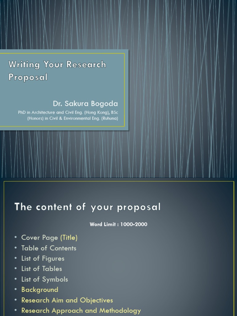 Writing Your Research Proposal | PDF