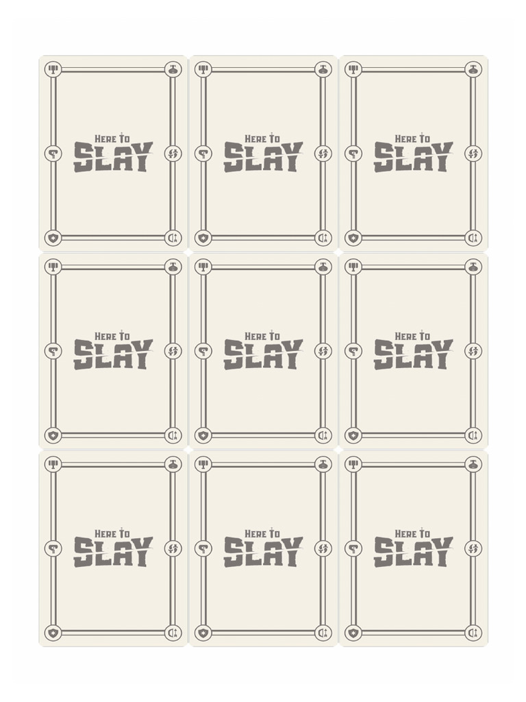 Here To Slay Standar Deck | PDF