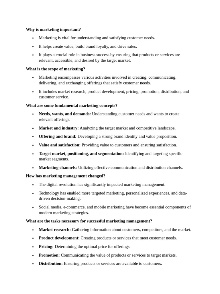 Why Is Marketing Important | PDF