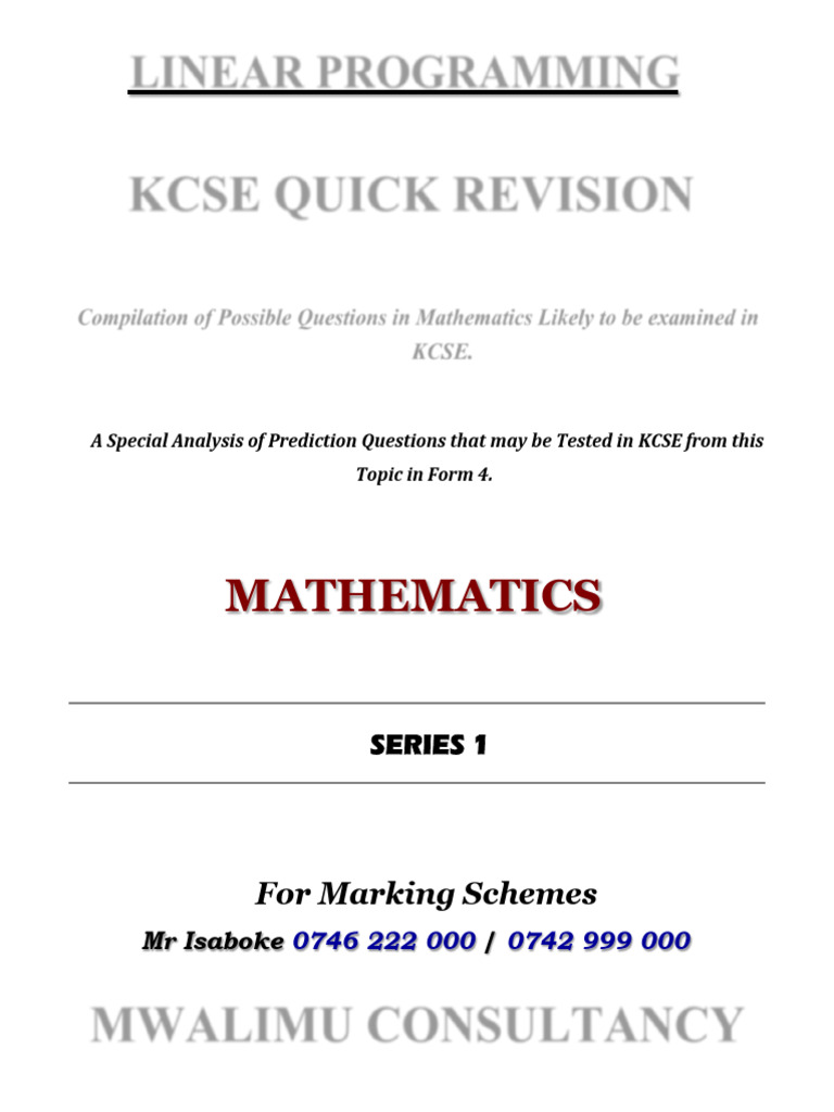 F4 Linear Programming Q | PDF