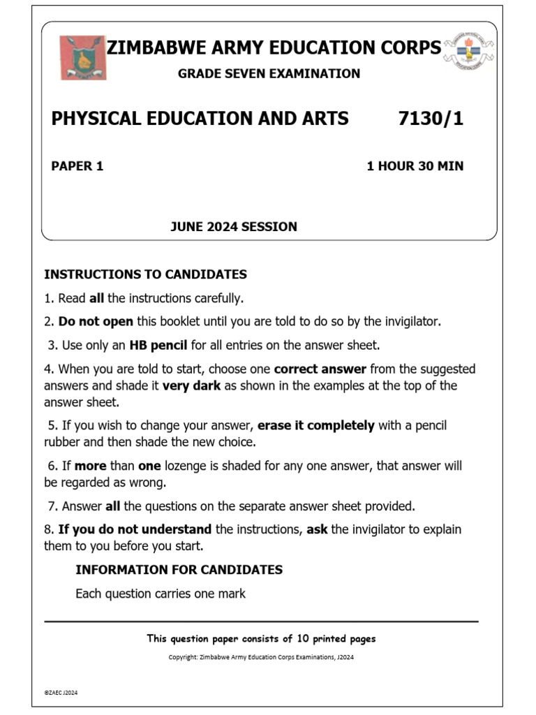 Pe and Arts Zaec 2024 | PDF | Cardiopulmonary Resuscitation | Track And ...