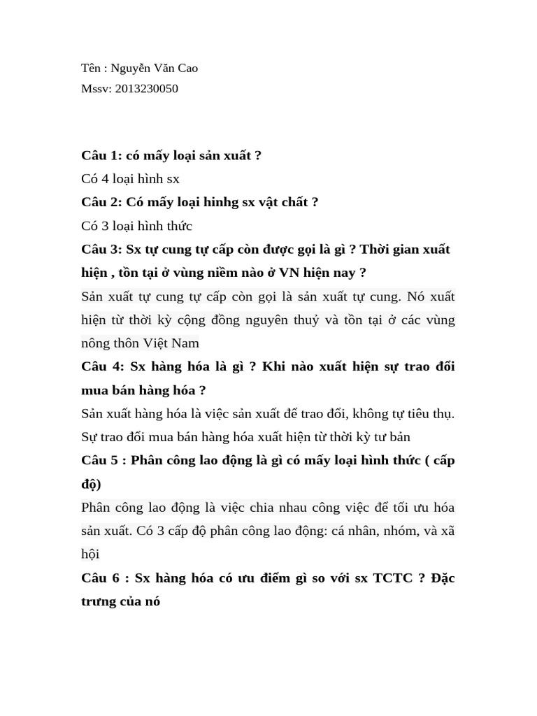 bài tập ktct mac | PDF