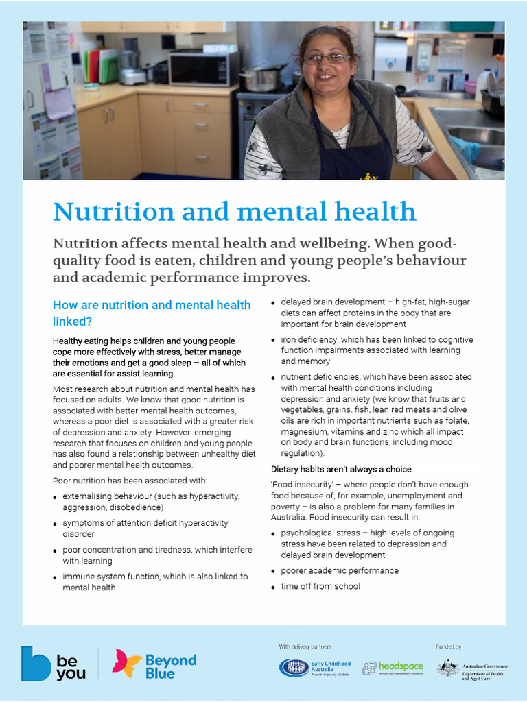NUTRITION AND MENTAL HEALTH PEER REVIEWED ARTICLES intelligence overview