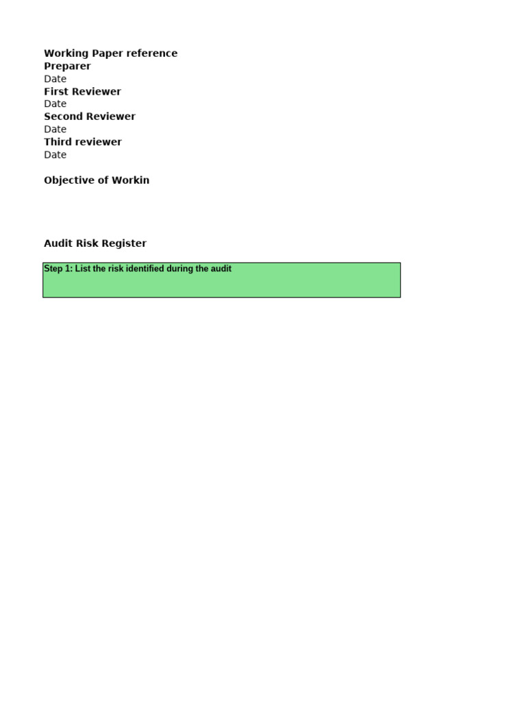 Risk Register Template | PDF | Risk | Audit