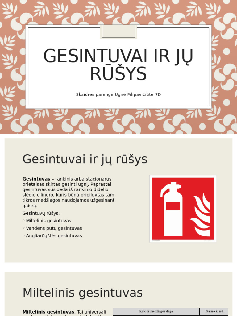 Gesintuvai Ir Jų Rūšys | PDF