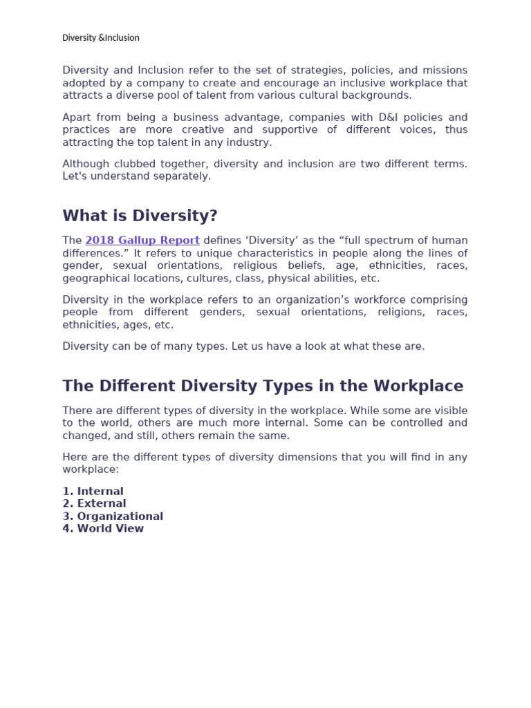 diversity and inclusion | PDF
