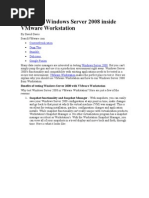 Instal an Do Windows Server 2008 Inside VMware Workstation