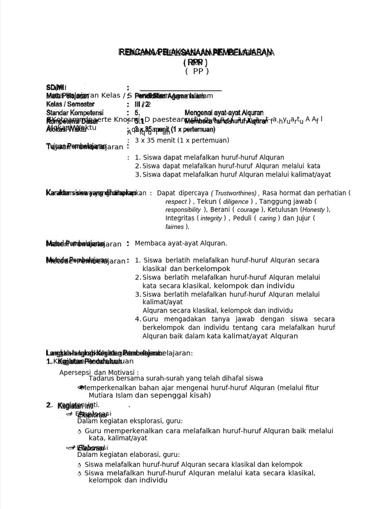 Pdf Rpp Pai Kelas 3 Semester 2 Compress Pdf