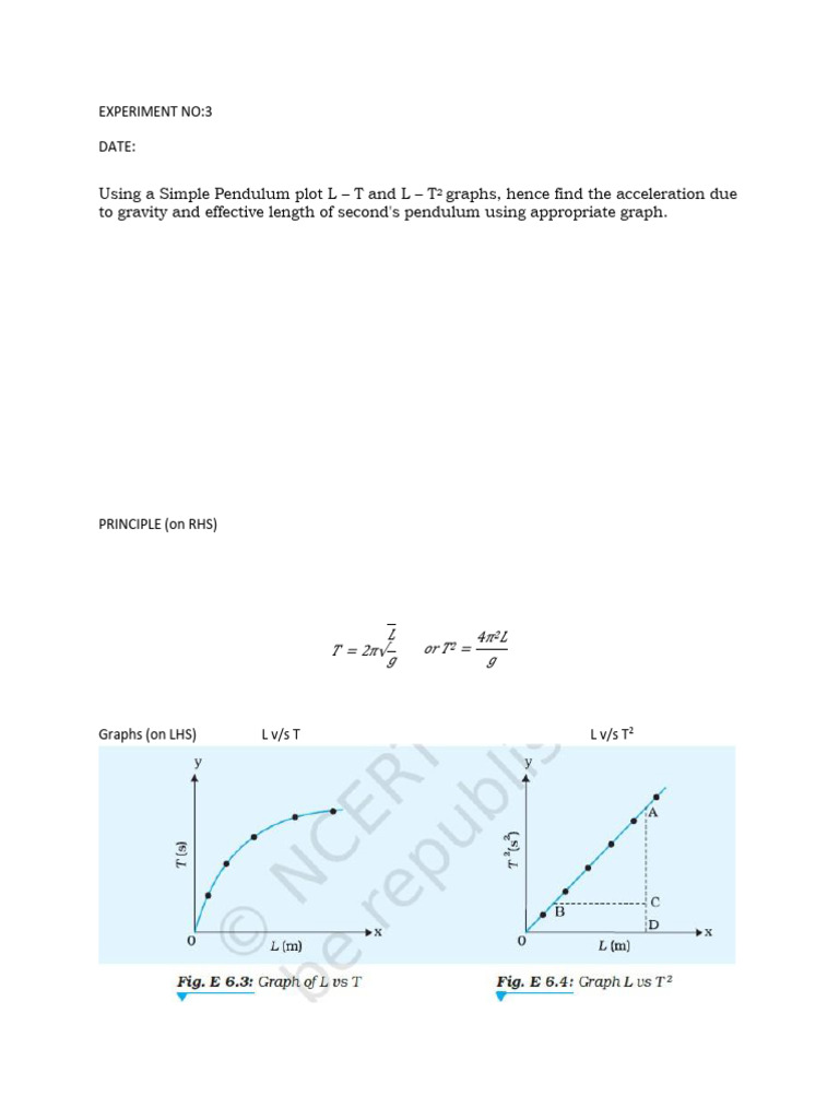 Exp 03 Simple Pendulum | PDF