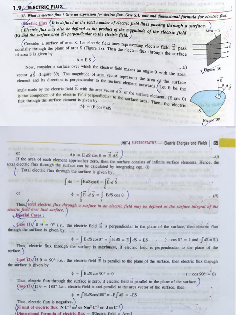 Electric Flux And Gauss S Law Pdf