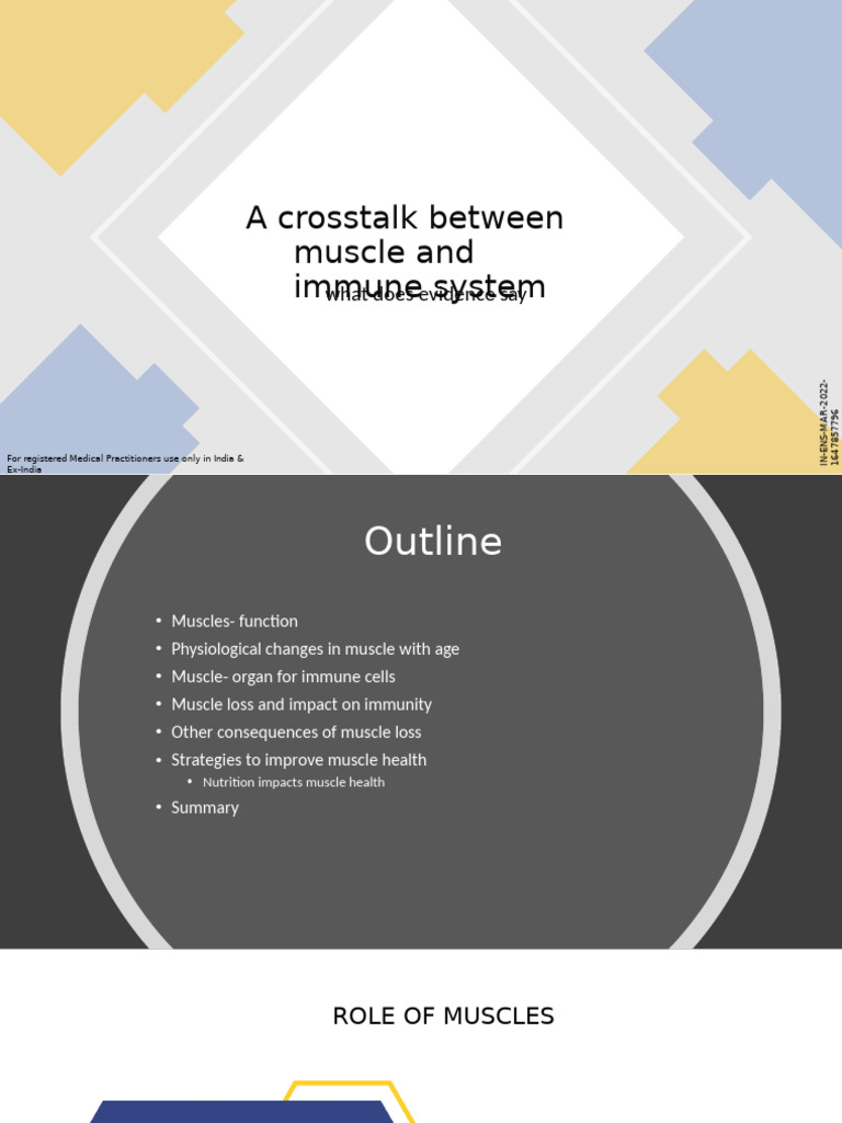 Muscle and Immune System Crosstalk | PDF | Immune System | Nutrients