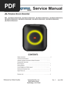JBL Partybox Encore Essential - Service Manual V1.1
