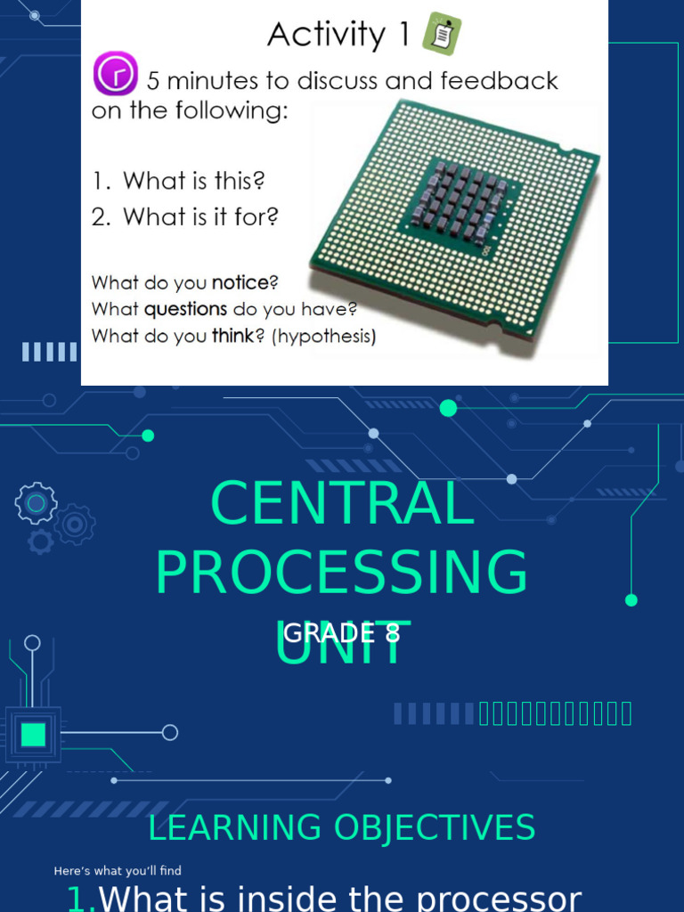 Central Processing Unit Grade 8 | PDF