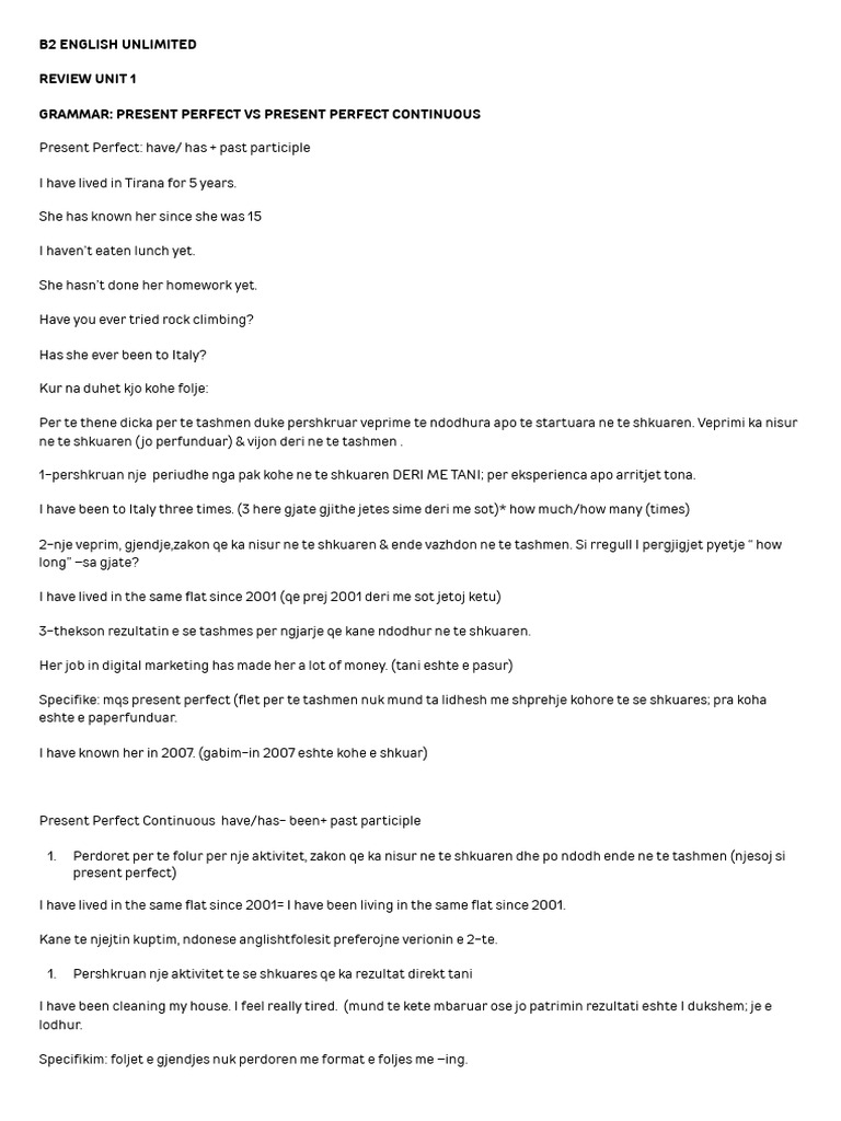 B2 Review Unit 1 Pdf