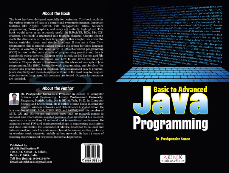 Book Basic To Advanced Java Programming | PDF