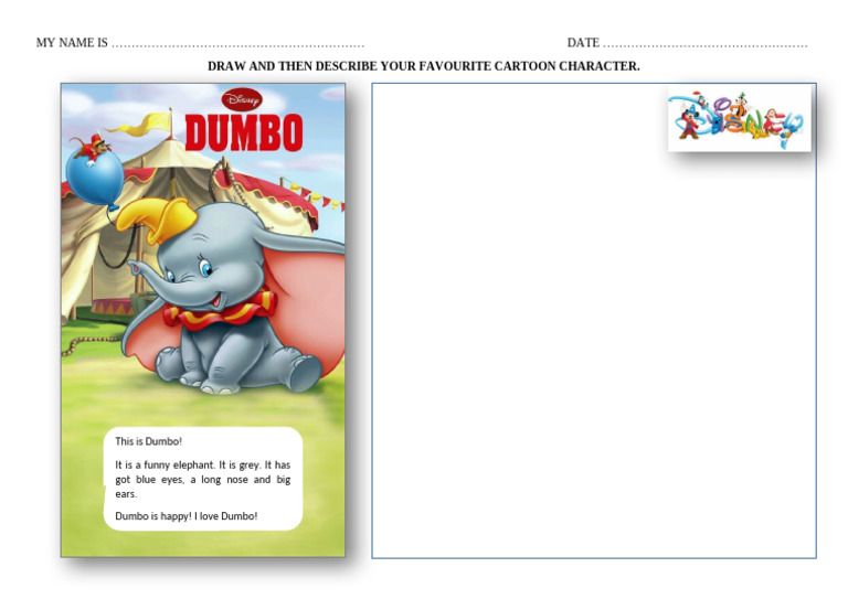 Describe Your Favorite Cartoon Character | PDF