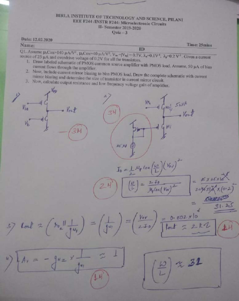 Quiz 3 Solution | PDF