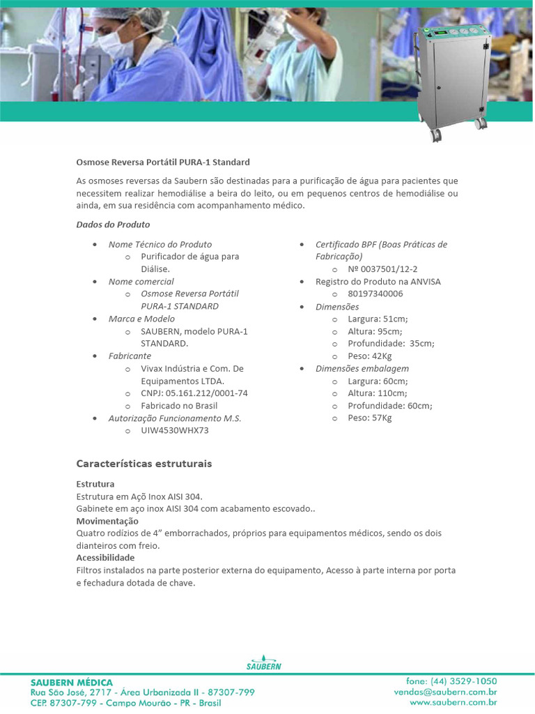 Data-Shett Pura-1 Standard - Portugues | PDF