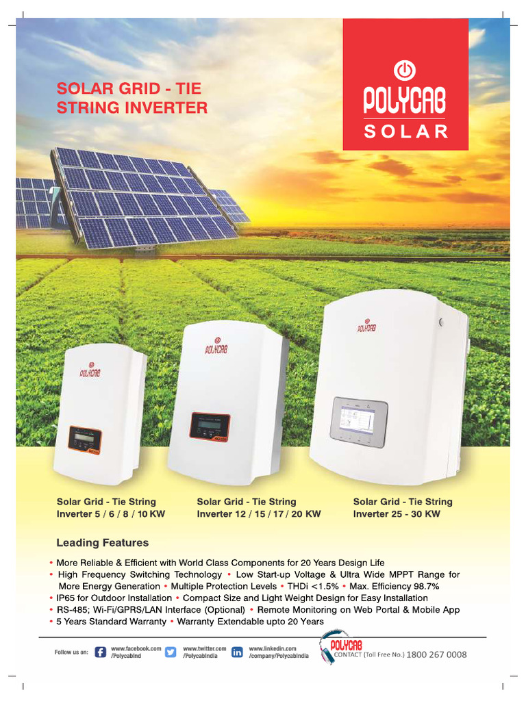 Solar Inverter 4G Three Phase EDIT L | PDF