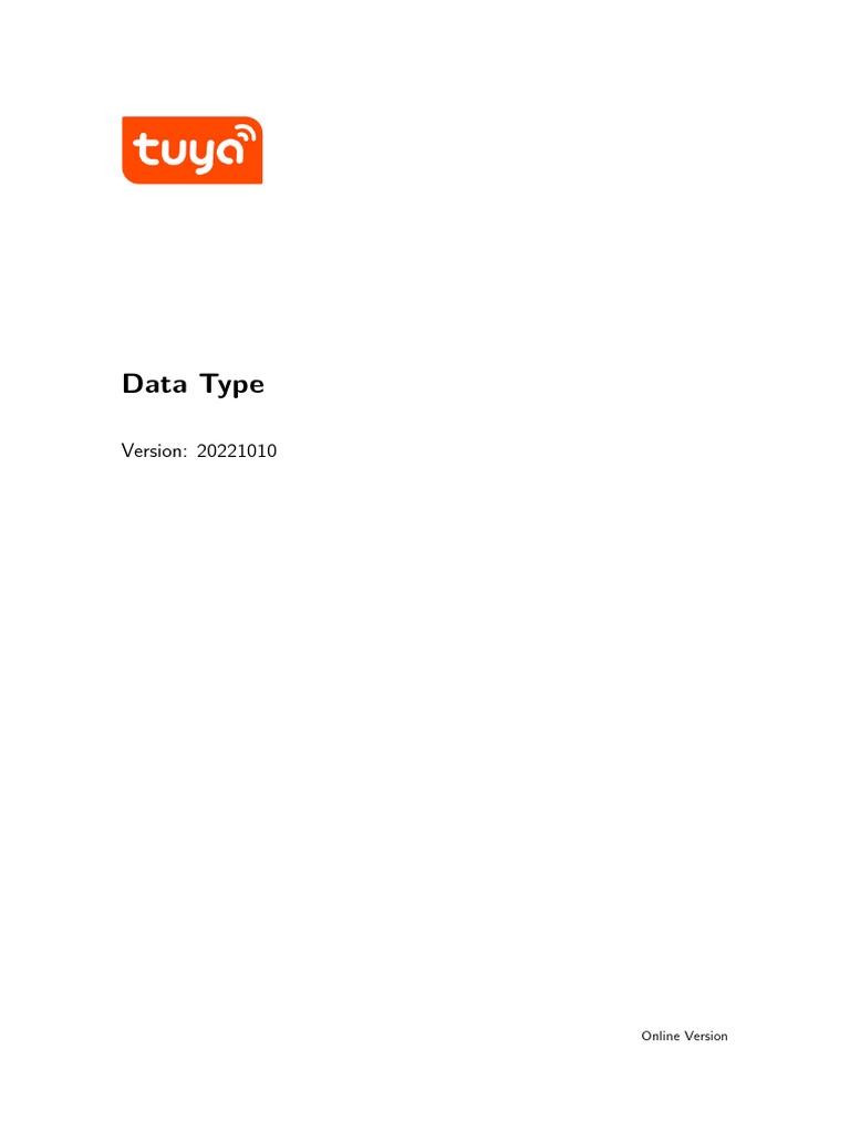Data Type - Tuya IoT Development Platform - Tuya IoT Development ...