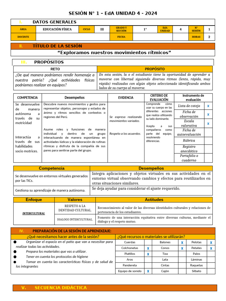 Sesión 1 Eda - Unidad 4 Iii - 1° | PDF